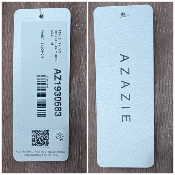 NWT Med Azazie tulle skirt Dusty Rose - Picture 2 of 6